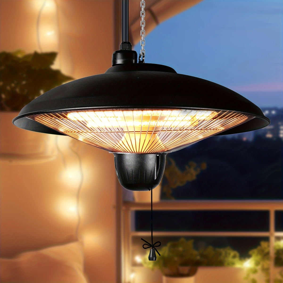 Infrared Patio Heater 1500W Ceiling Mount Electric Outdoor Heater with 3 Heat Settings 600W/900W/1500W — image 3