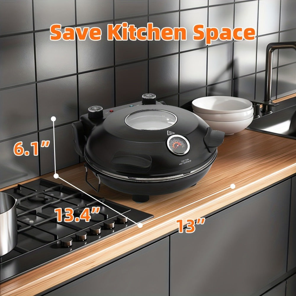 Pizza Oven Indoor 12-Inch Countertop, Heats Up to 800°F Electric Pizza Maker for Home, Fast Preheat — image 3