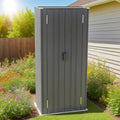 Tall Metal-Look Outdoor Storage Cabinet with Double Doors, 22 or 28 Cu Ft Checkout Capacity Options — image 1