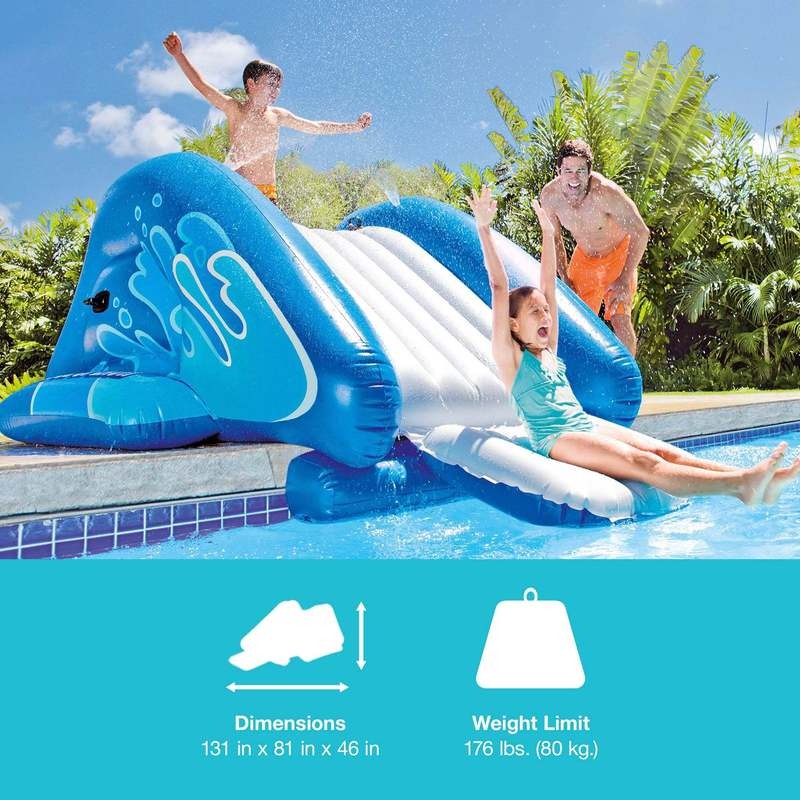 Inflatable Pool Water Slide for Kids, Backyard Water Slide with Built-in Sprinklers for Garden, Patio and Yard Use — image 3