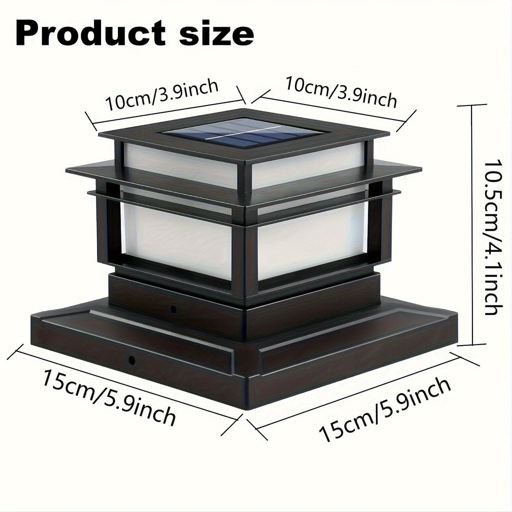 Six-Pack Solar Fence Post Cap Light Set for 4 x 4, 5 x 5 or 6 x 6 Posts with Amber Illumination — image 3
