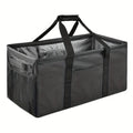 Oversized Canvas Tote Bag with Foldable Body, Multiple Pockets and Black or Pineapple Print — image 2