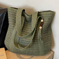 Woven Tote Bag with Tassel and Large Beach Storage for Women — image 2
