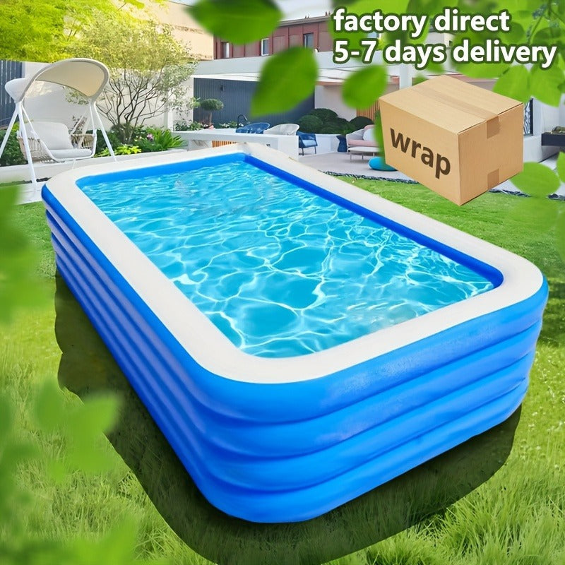 Inflatable Swimming Pool for Family Adults Kids, Large Above Ground Outdoor Backyard Pool for Garden, Patio and Yard Use — im