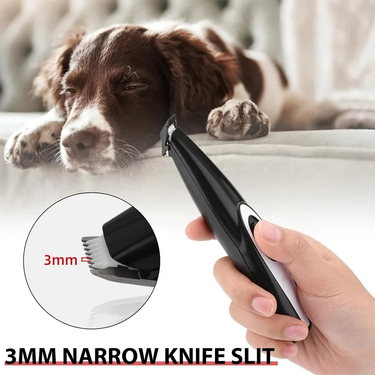 Pet Detail Trimmer, USB-Rechargeable Ceramic-Blade Clipper for Dog and Cat Face, Paw and Ear Areas — image 8
