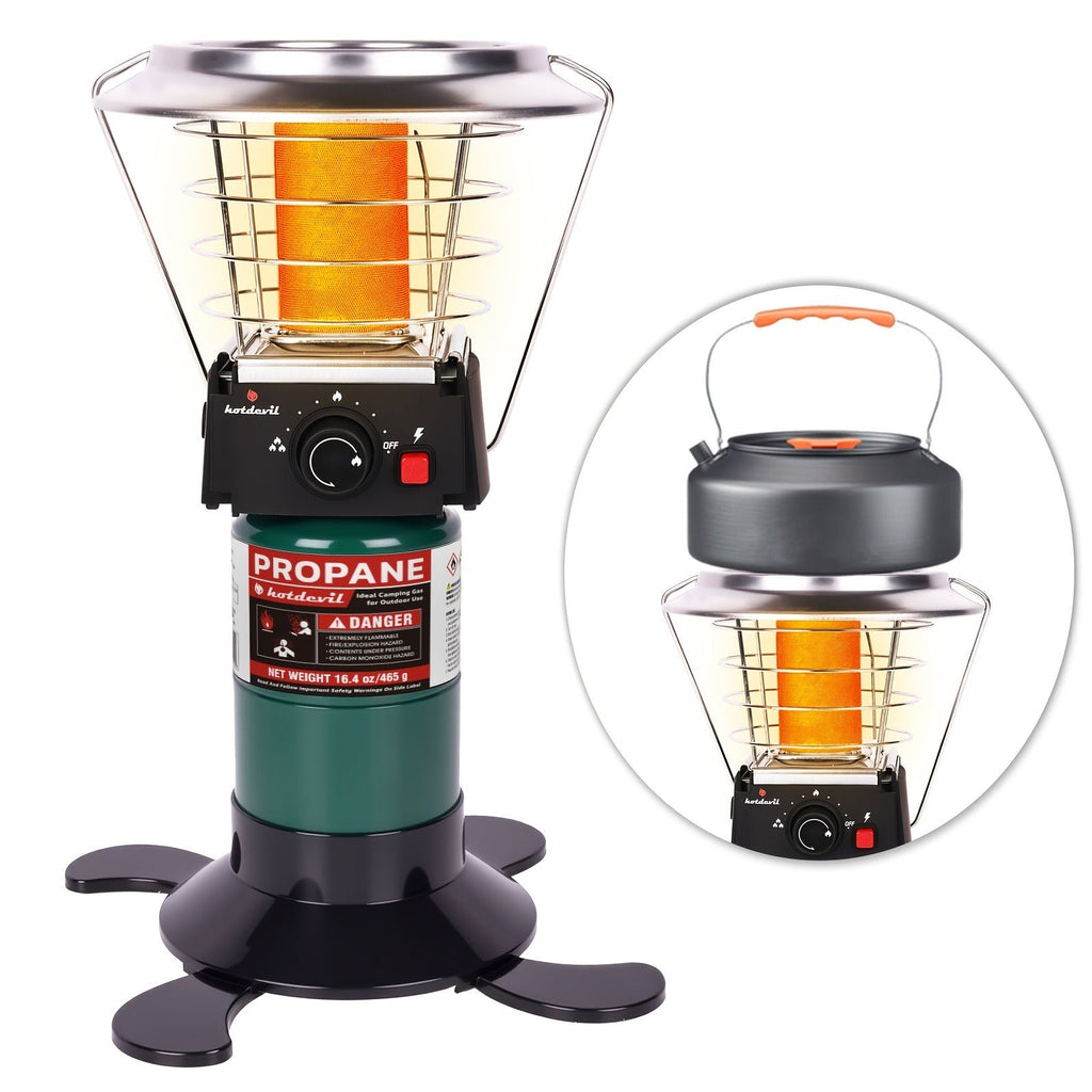 360-Degree Propane Heater with Four-Leg Base, Carry Handle, Pulse Ignition and Removable Top Plate — image 3