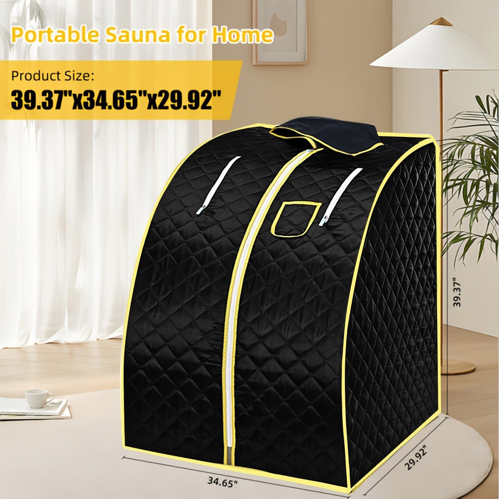 Portable Steam Sauna Tent with Remote Control & Foldable Chair, Personal Home Sauna Room for Detox Weight Loss Relaxation — i