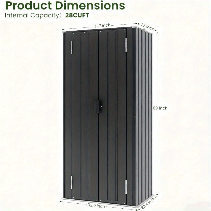 Metal Outdoor Storage Cabinets with Shelf-Equipped Tall or Low Models and 3 x 2 x 4.6 Ft Shed Option — image 5