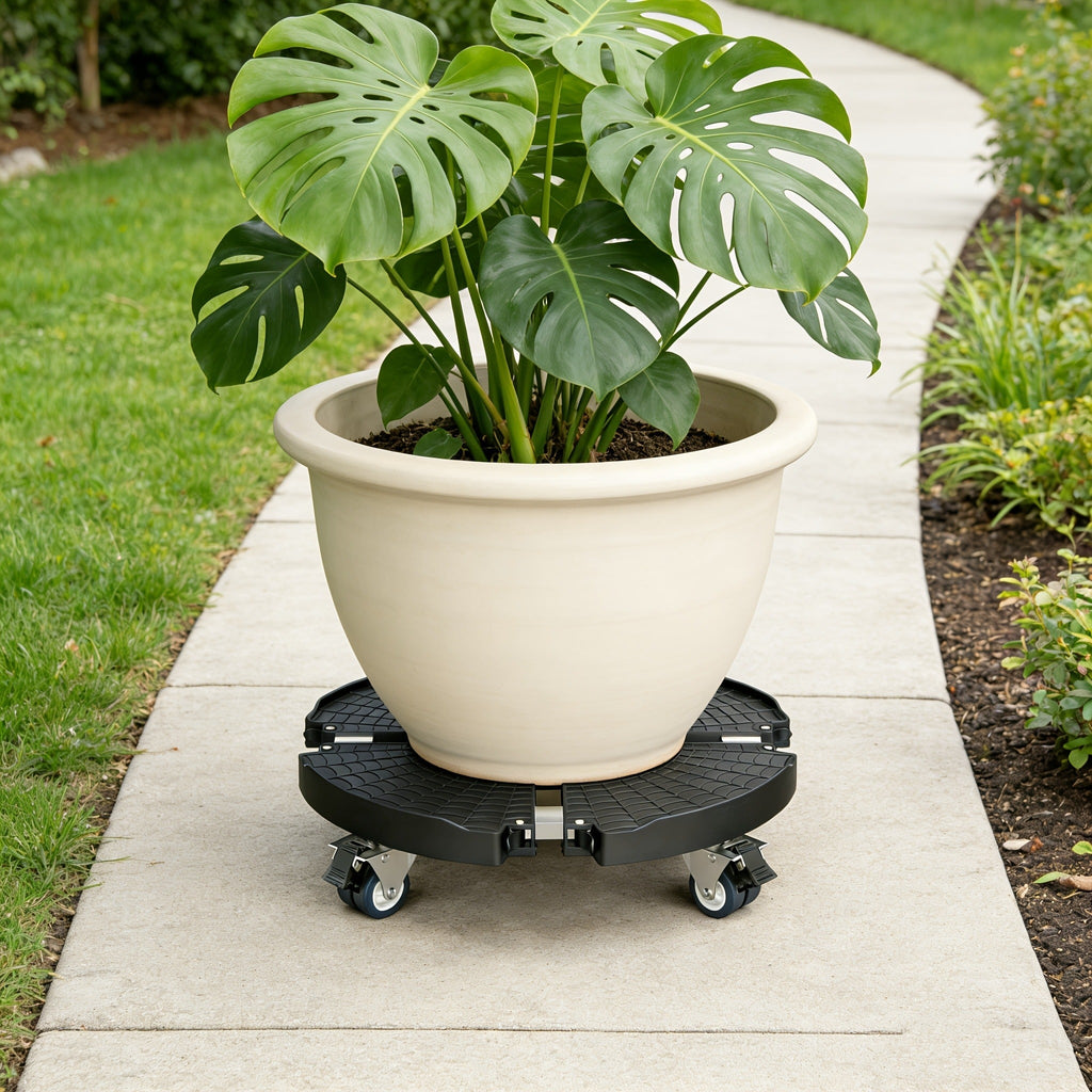 Plant Stand with Wheels 440 lbs – Adjustable 15-22" Heavy Duty Pot Roller with Lockable Swivel Casters for Indoor & Outdoor P