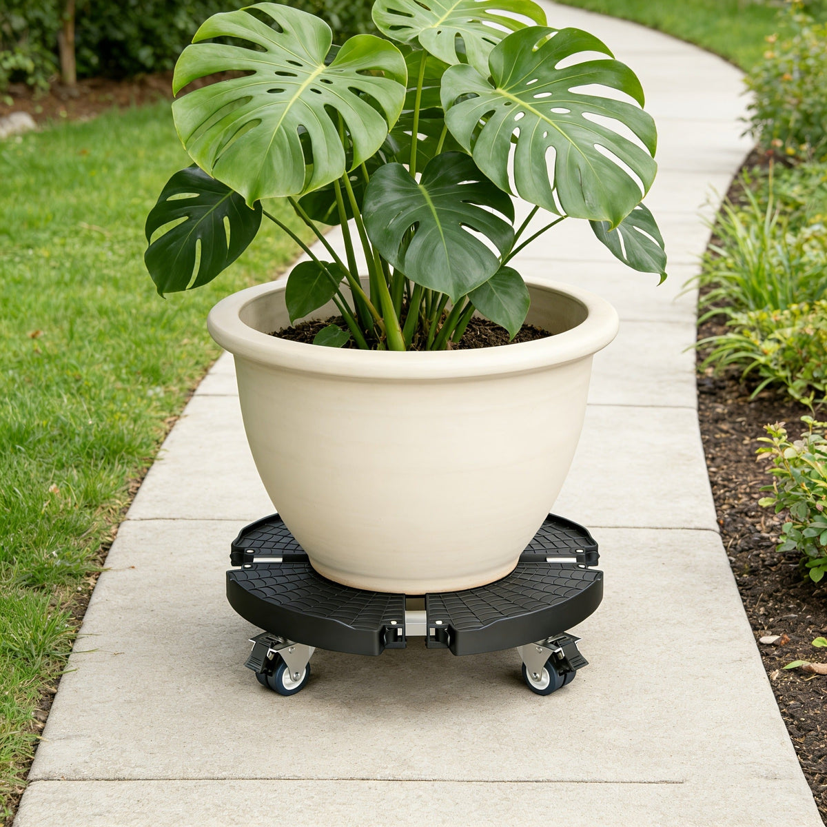 Plant Stand with Wheels 440 lbs – Adjustable 15-22" Heavy Duty Pot Roller with Lockable Swivel Casters for Indoor & Outdoor P