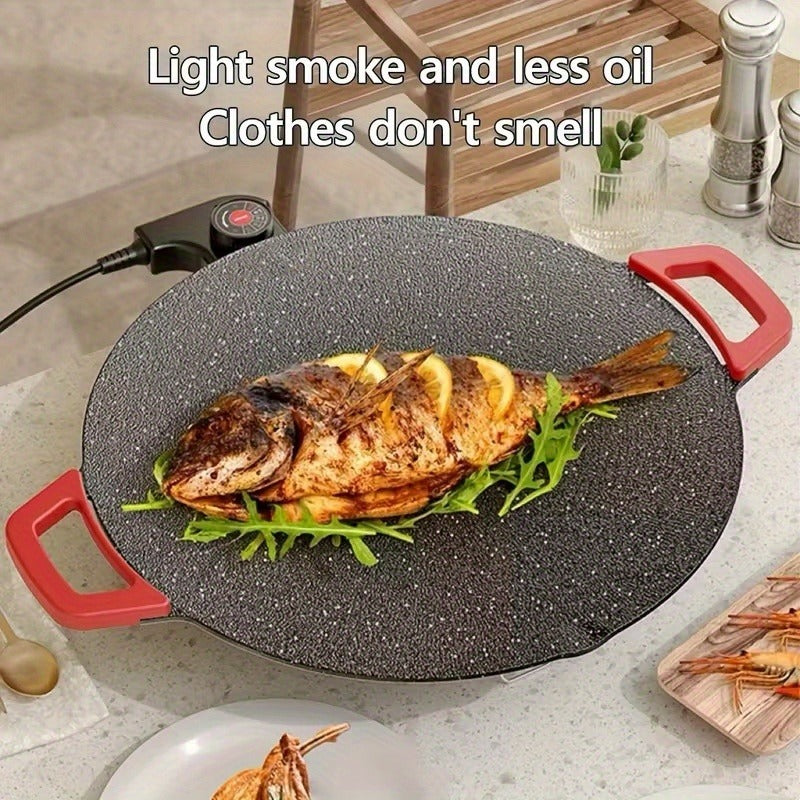 Smokeless Indoor Electric Grill Pan with Adjustable Temperature Control — image 3