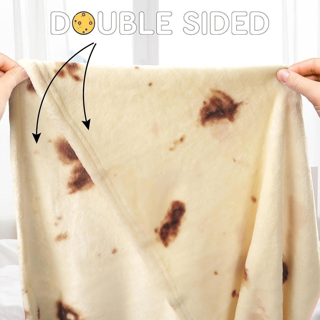 Round Tortilla Print Throw Blanket with Two-Sided Artwork and Five Diameter Options from 33.5 to 80 Inches — image 2
