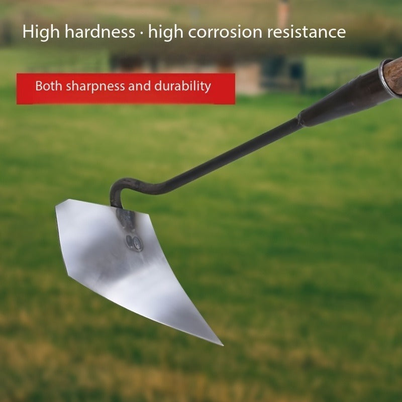 Garden Cultivator Manganese Steel Hand Plough Thickened Triangular Hoe for Plowing, Soil Loosening — image 4