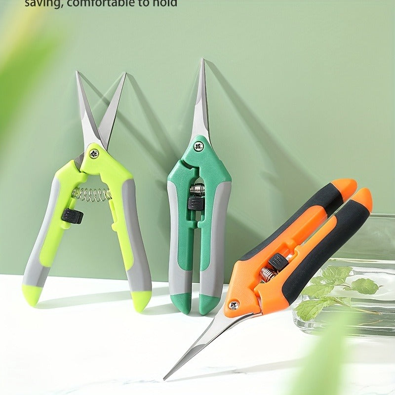 Pruning Shears 6-Piece Set, Stainless Steel Garden Scissors Anti-Slip Handle, Fruit Picking Lawn Bonsai Branch Cutting Tool G
