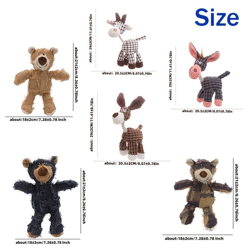 Dog Toys Six-Piece Stuffless Soft Plush Assortment for Small, Medium and Large Dogs and Puppies — image 14