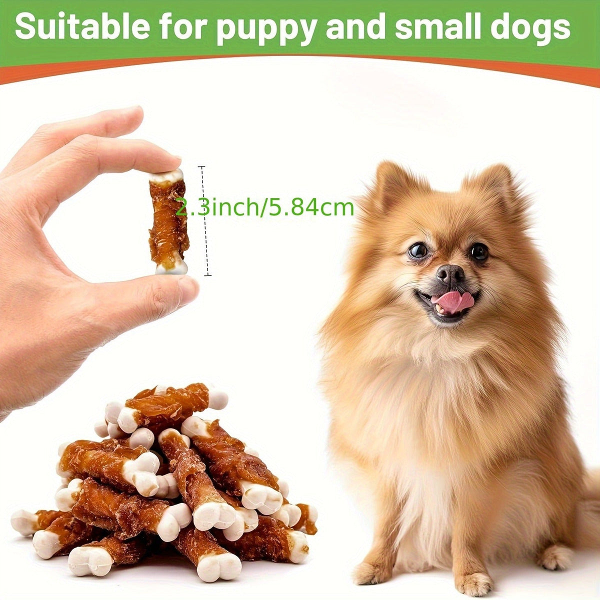Dog Treats Duck-Wrapped Chew Pieces or Dried Chicken Breast in Two 203g Flavor Options for Dog Reward Use — image 1
