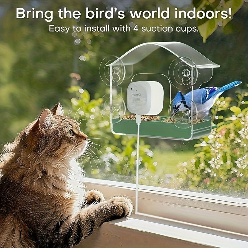 Smart Bird Feeder Camera 2K HD WiFi - AI Capture Night Vision — image 1