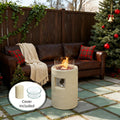 Propane Fire Pit Table 16-Inch Portable Outdoor Fire Table with Glass Windproof Cover, High-Power Patio Heater — image 1