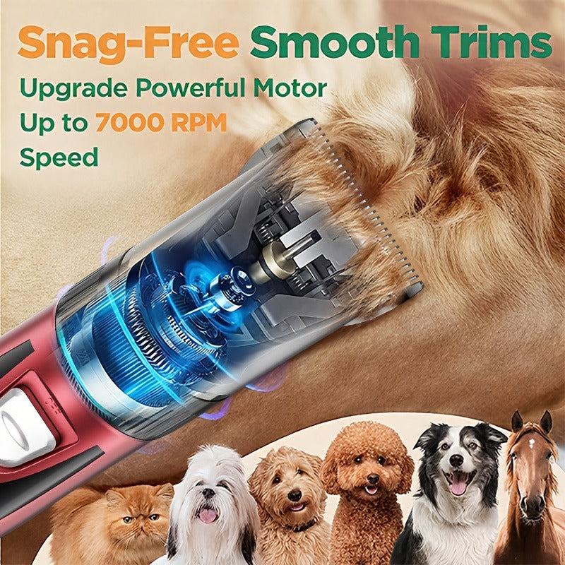 Pet Hair Clipper, USB-Rechargeable Cordless Trimmer with Adjustable Comb and Four Package Options — image 11