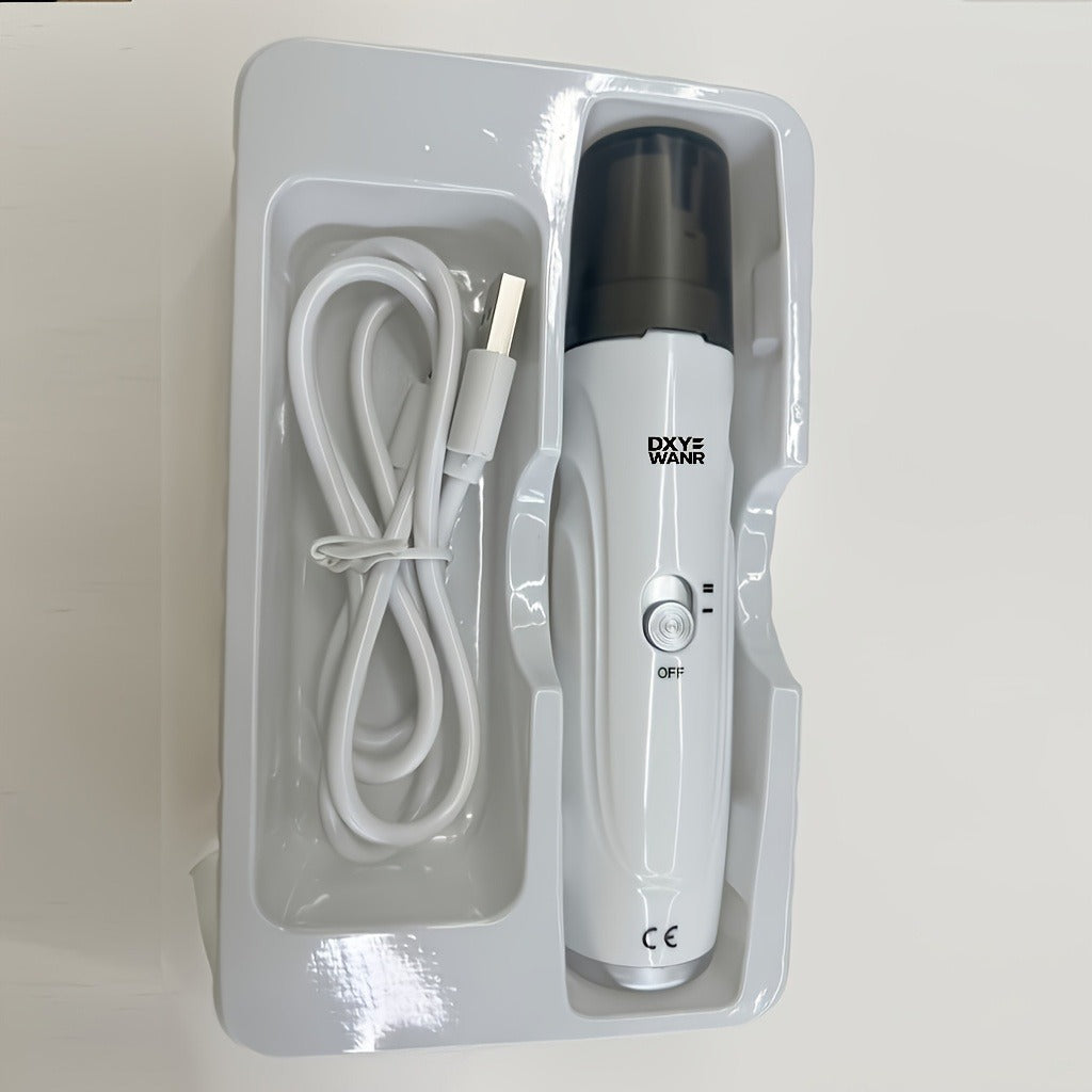 Pet Nail Grinder, DXYE WANIR Rechargeable Two-Speed Tool with Three Port Sizes and White Finish — image 5