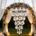 Solar Outdoor Lights 54-LED Hanging Crystal Chandelier in 6-Tier, Oval or Round Style for Gazebo Decor — image 2