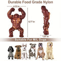 Textured Flexing Figure Dog Chew Toy in Brown, Approx. 6.77 Inches Tall for Medium or Large Dogs — image 1
