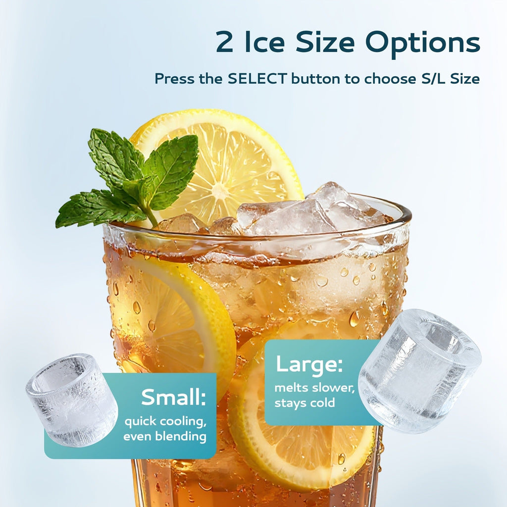 Countertop Bullet Ice Maker with 26-29 lb Daily Labels, 8 Cubes per 6 Minutes and Three Colors — image 5