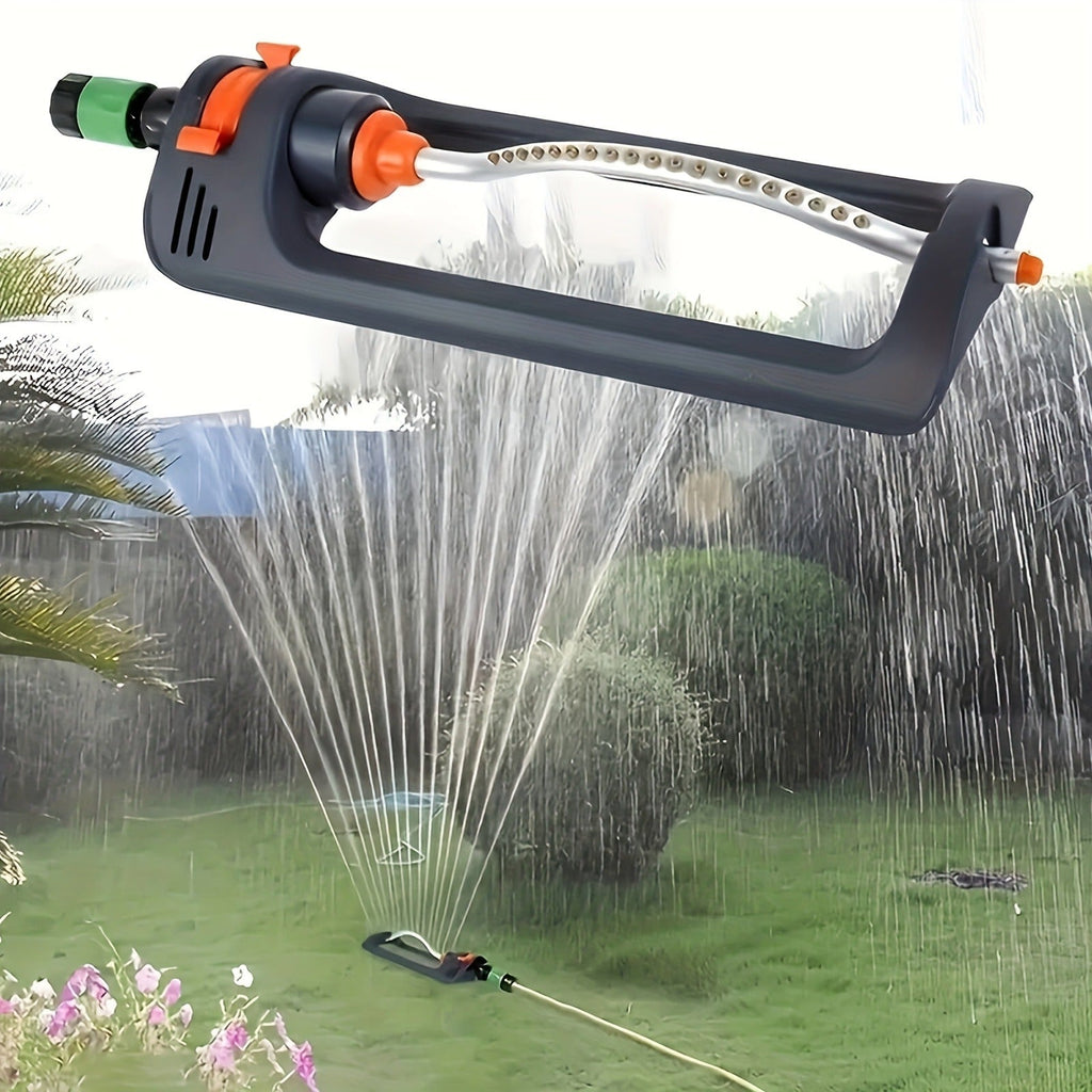 Oscillating Garden Sprinkler, 19-Hole Adjustable Swing Sprinkler with Universal Connector, No Battery Required — image 2