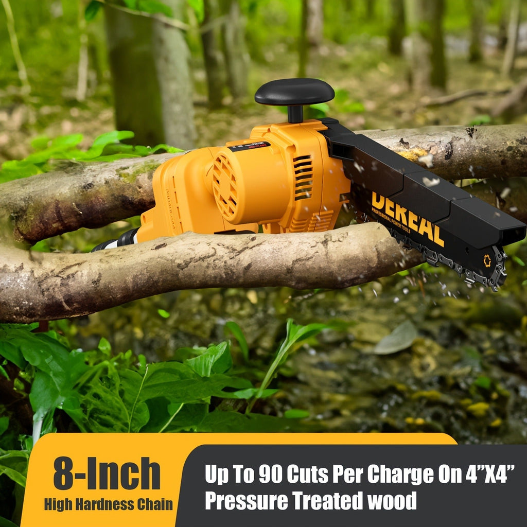 Telescopic Pole Saw Cordless Folding 6-Inch Electric with Compact Design, Battery-Powered Tree Pruner for Garden Pruning — im