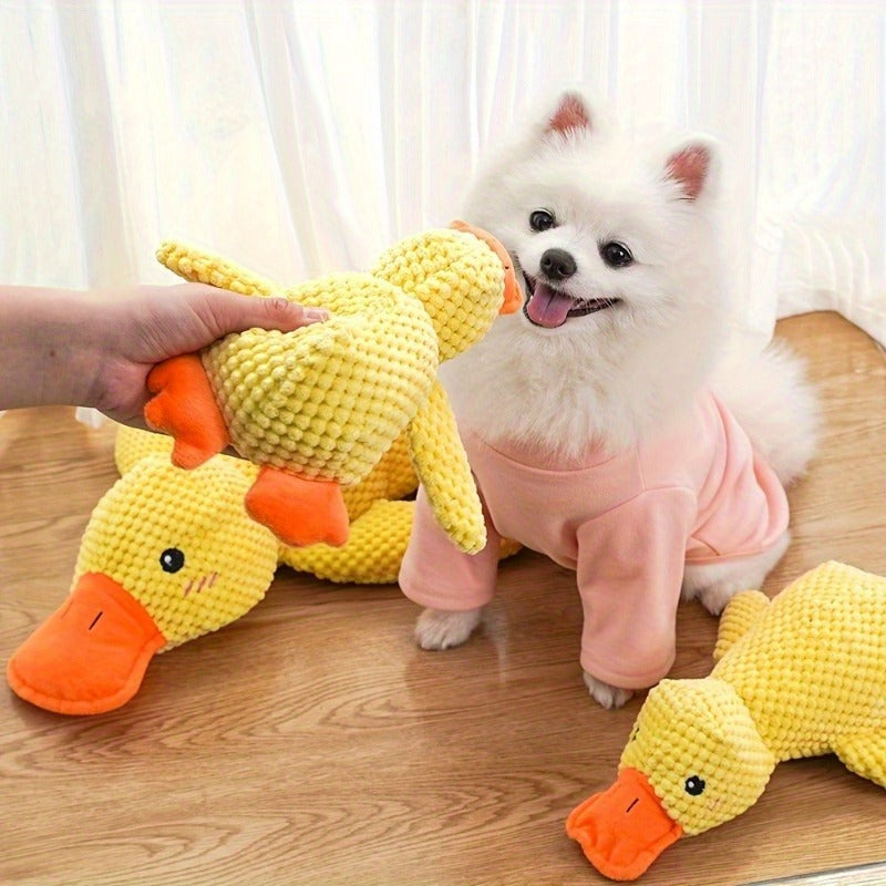 Dog Toy Large Yellow Duck Plush with Built-In Squeaker for Chew, Fetch, Tug and Cuddle Play — image 8