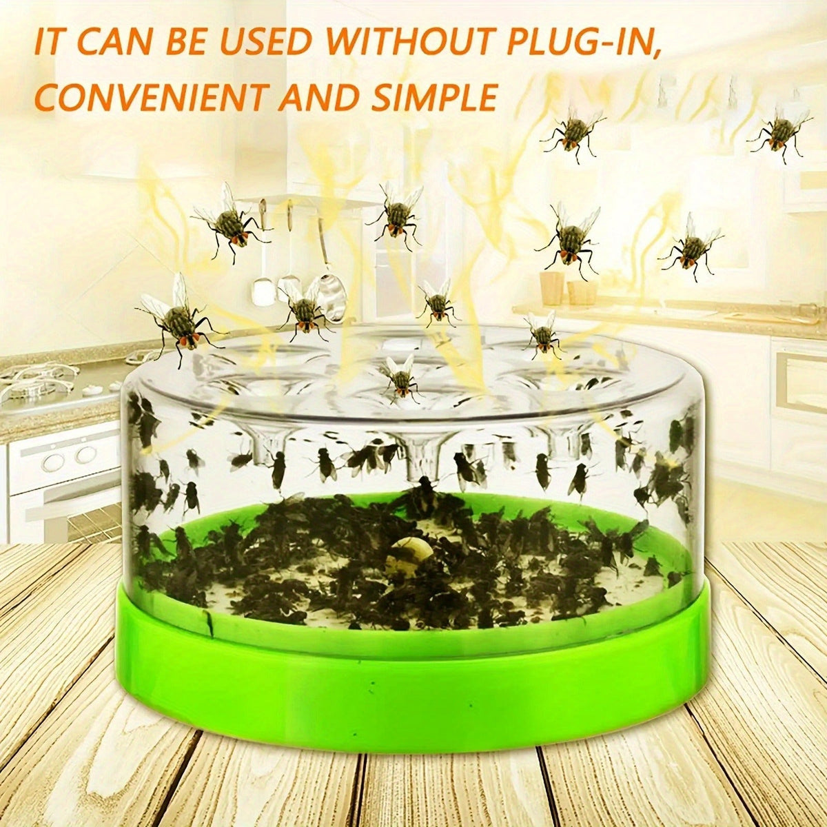 Flying Insect Trap 2 Pack – Non-Toxic Reusable Bug Catcher with 7 Holes, No Electricity, Safe for Home & Garden — image 3