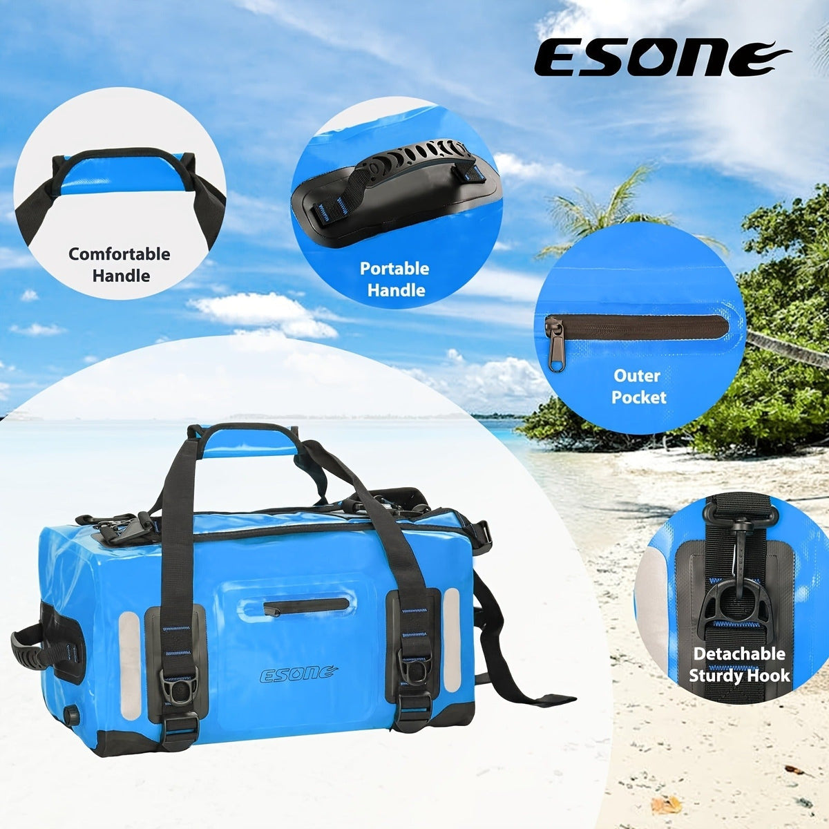 Waterproof Dry Bag Backpack – 40L / 60L Duffel for Kayaking, Camping, Paddle Board & Surfing | Men & Women — image 5