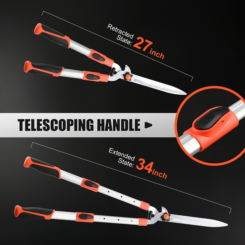 Long Reach Pruning Shears 18-38 Inch Extendable – Non-Stick Steel Blades Cut 2" Branches, Shock-Absorbing Handle — image 23