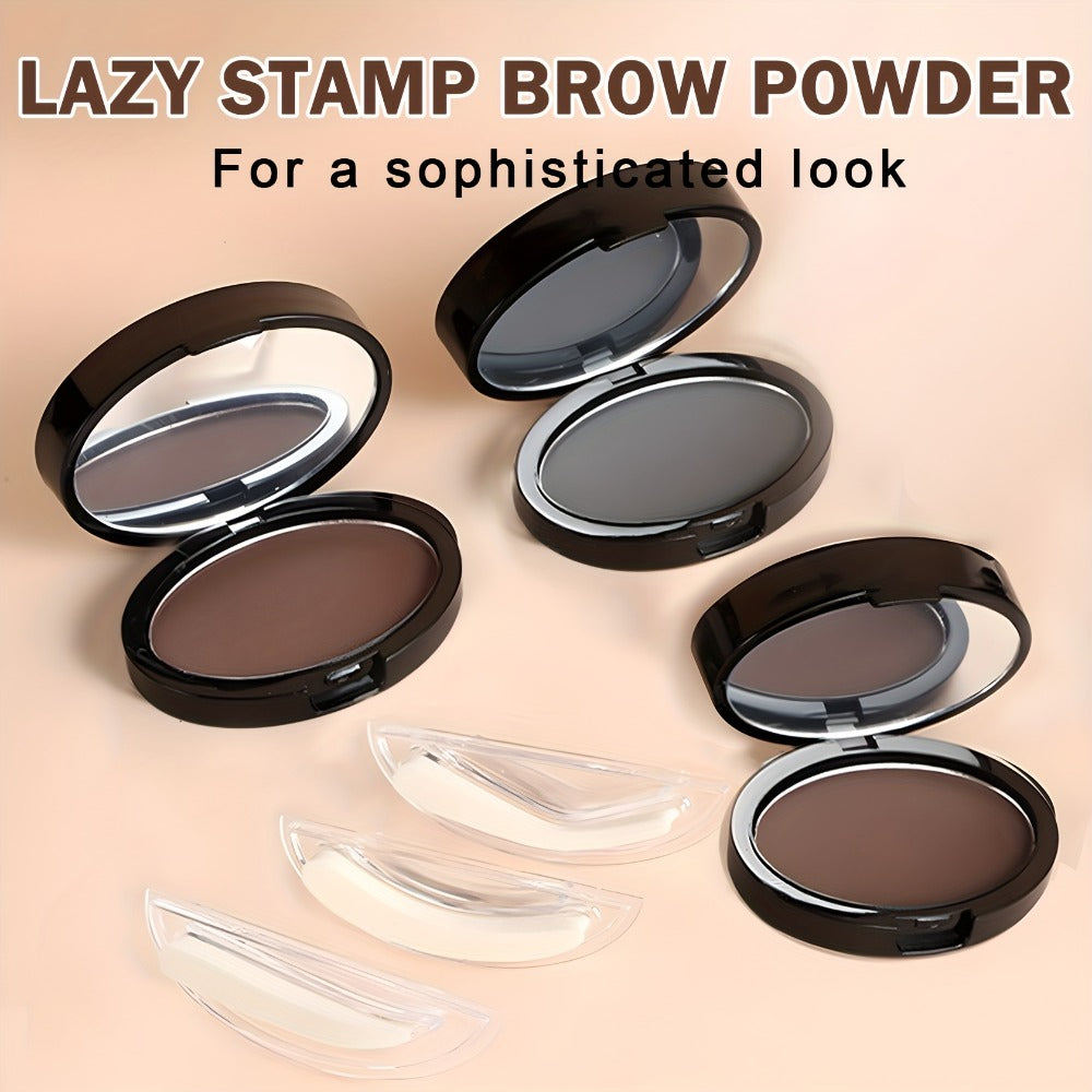Waterproof Eyebrow Stamp Powder Kit Natural Arched Brow Shaping Long-Lasting Makeup for Women – Beginner Friendly Works on Dr