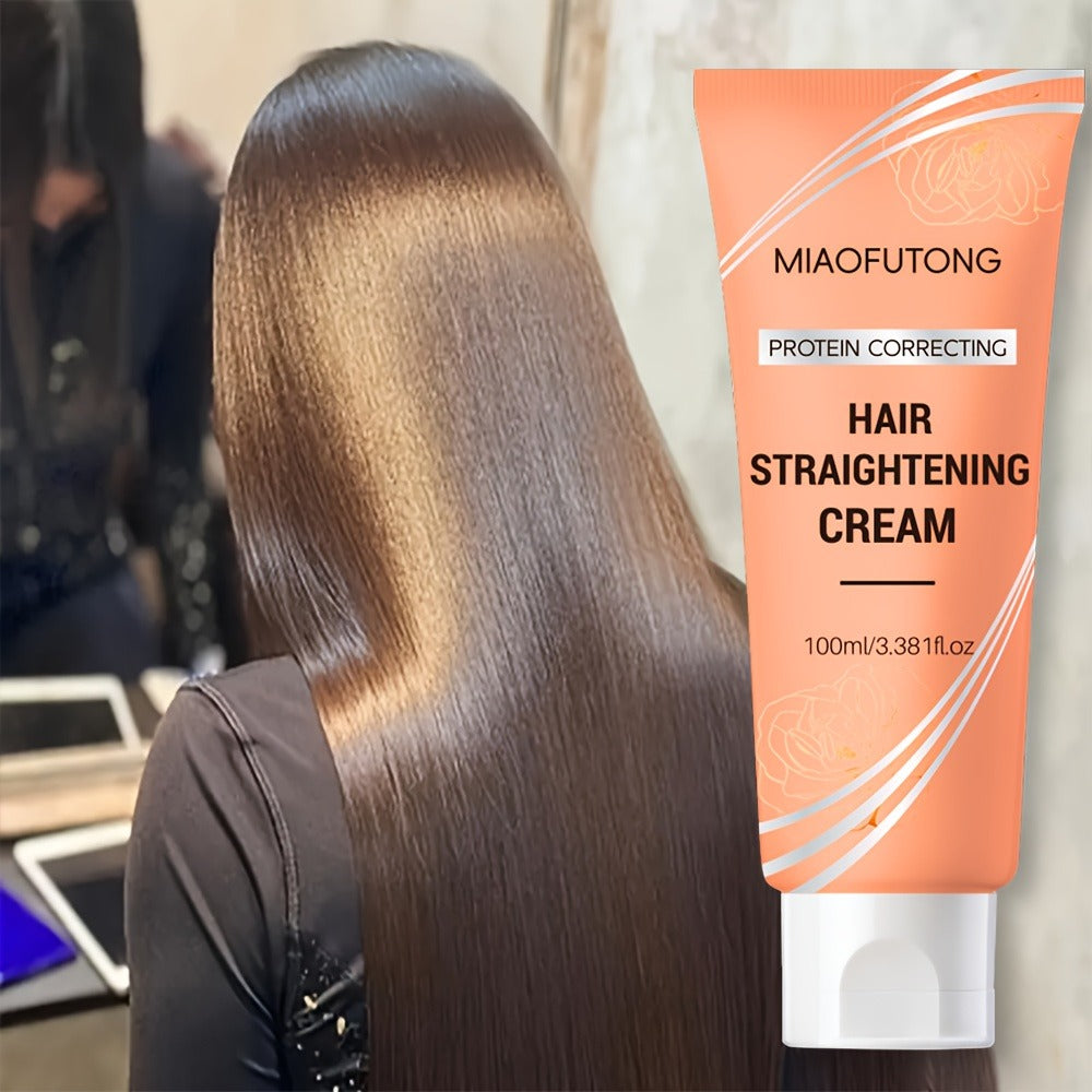 Smoothing Hair Straightening Cream with Protein & Keratin, Deep Frizz Control Treatment for All Hair Types — image 3