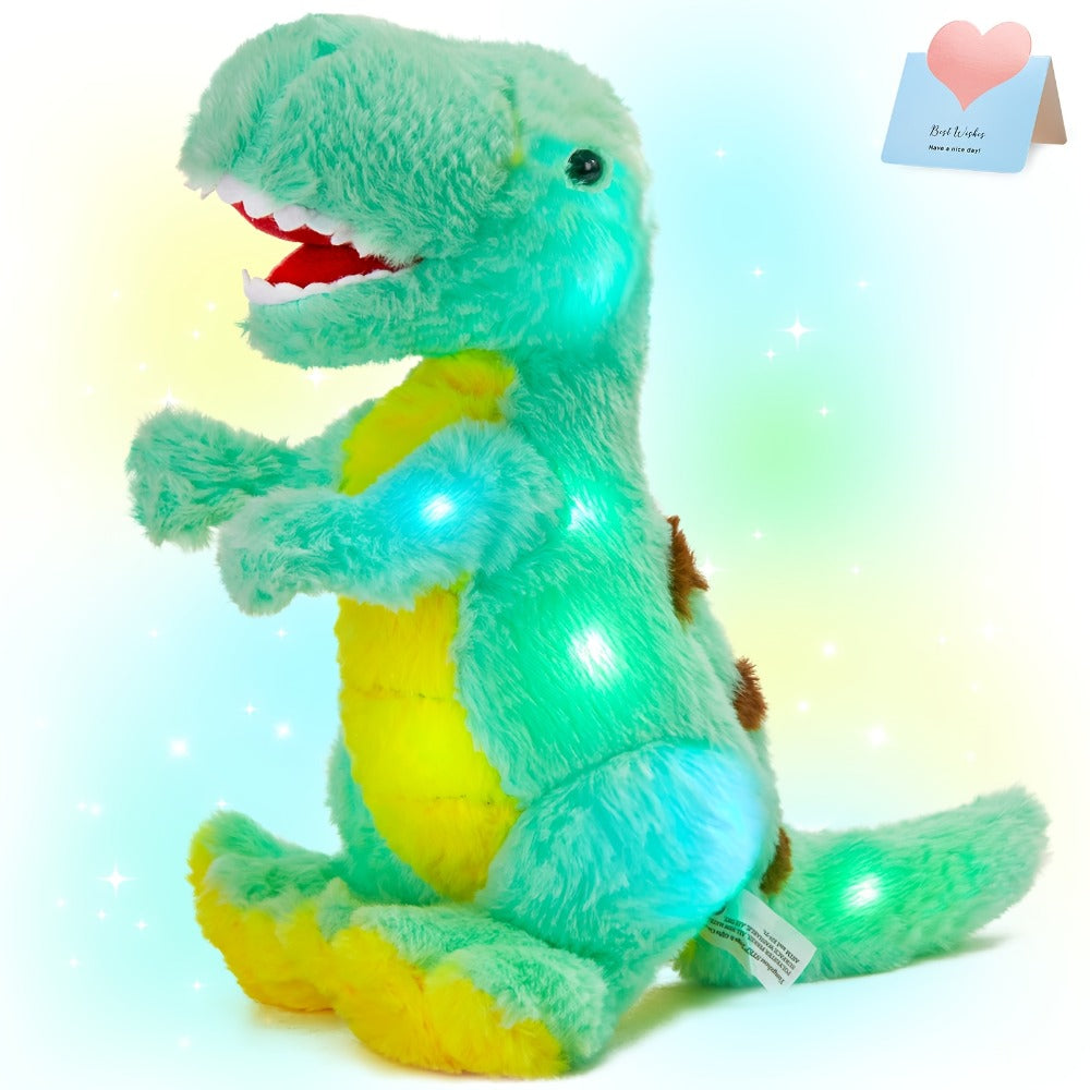 Plush Toy Light-Up Tyrannosaurus Rex with Music or No-Music choices Choices and Soft Fabric — image 2