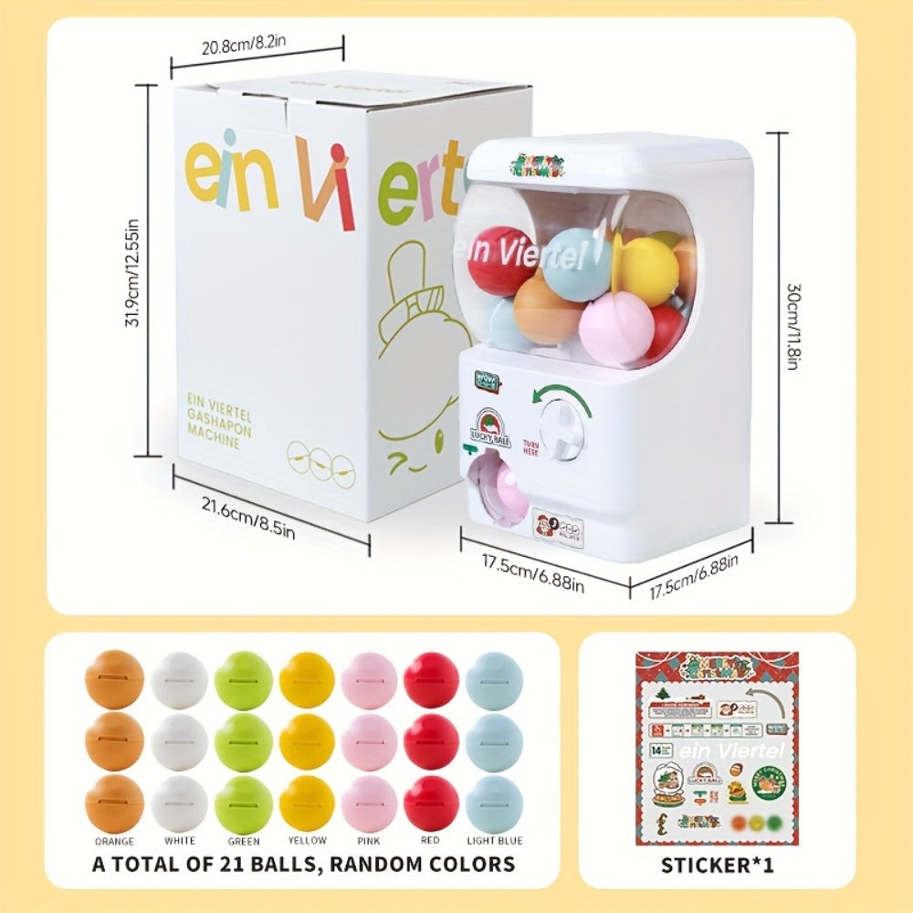 Gachapon Machine for Home, Mini Capsule Toy Vending Machine Novelty Gift for Kids Adults Couples Anniversary Birthday Party C