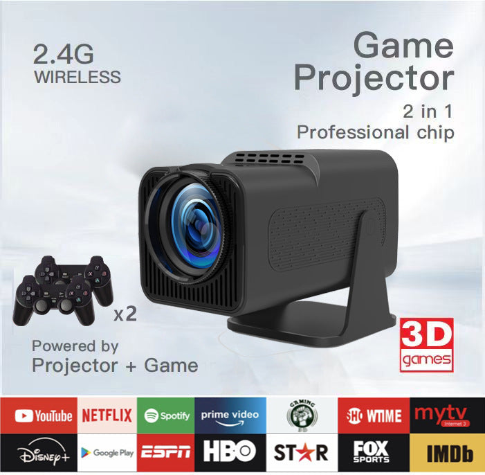 Wireless Same Screen HD Home Portable Game Projector