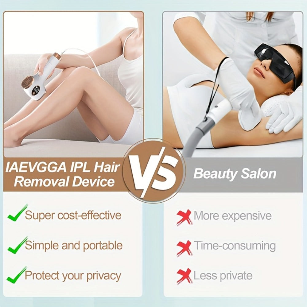 IPL Hair Removal Device Sapphire Ice Cooling Painless 999900 Flashes 9 Modes – At-Home Permanent Hair Reduction for Women Men