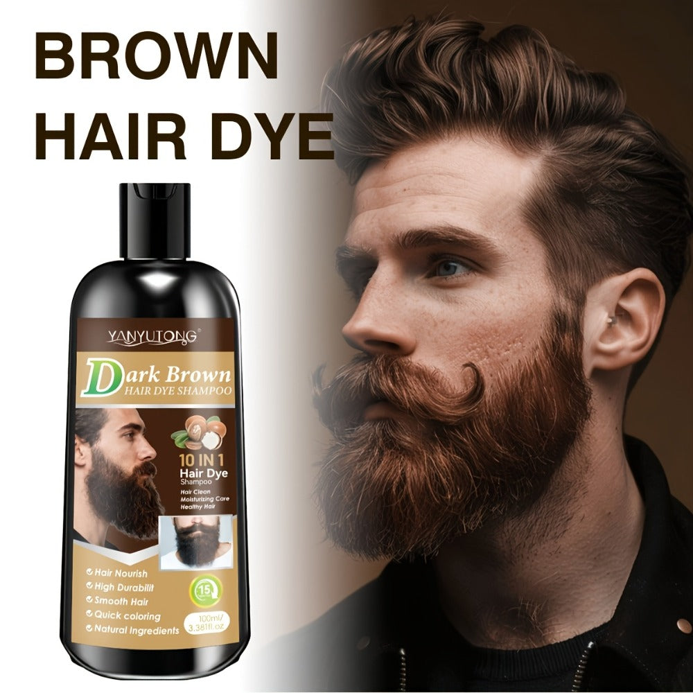 Color Shampoo for Beard & Hair, Natural Plant Dye Formula, Ammonia-Free Quick Gray Coverage — image 9