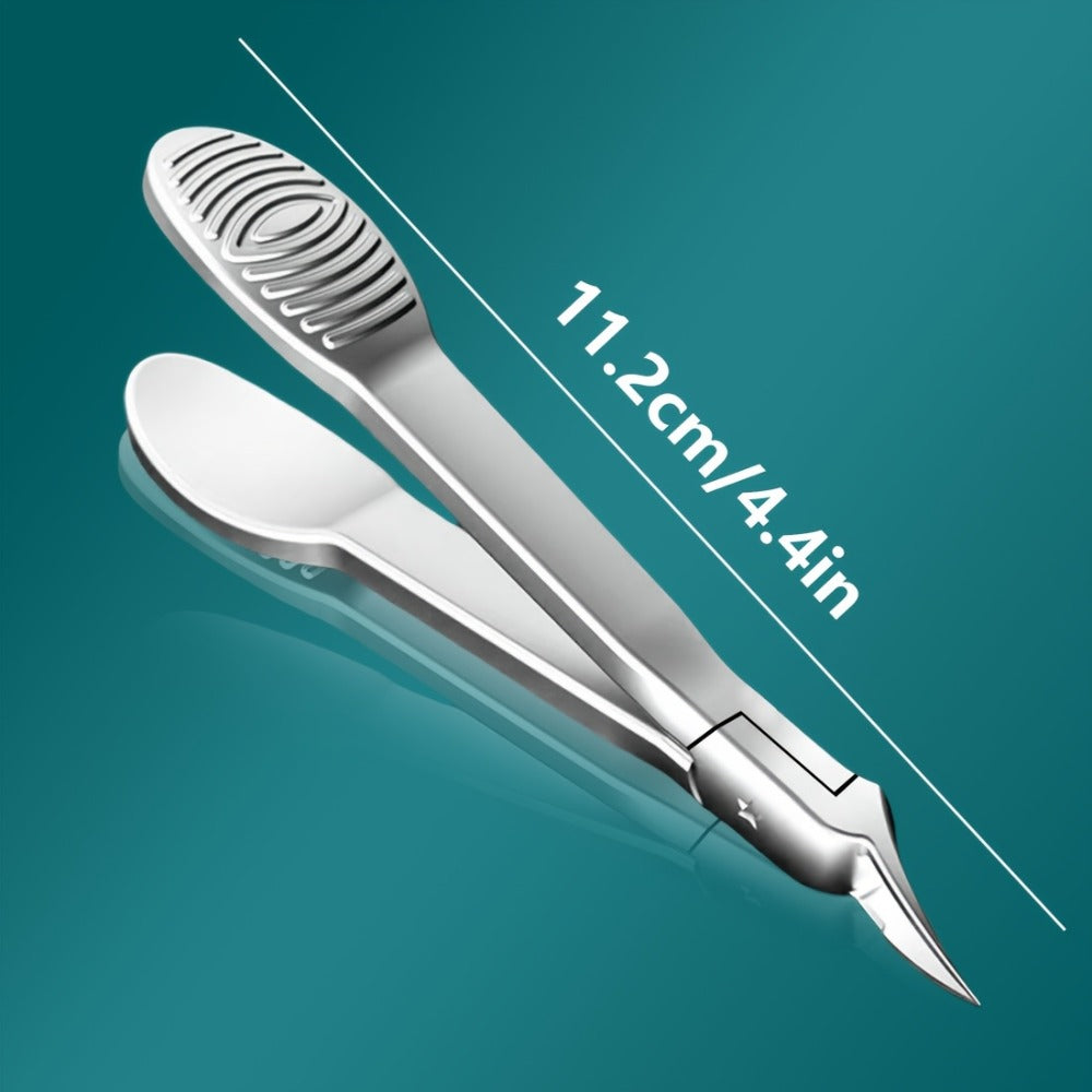 4CR13 Stainless-Steel Nail Clipper with Extended 68-Degree Right-Angle Blade and Silver Finish — image 4