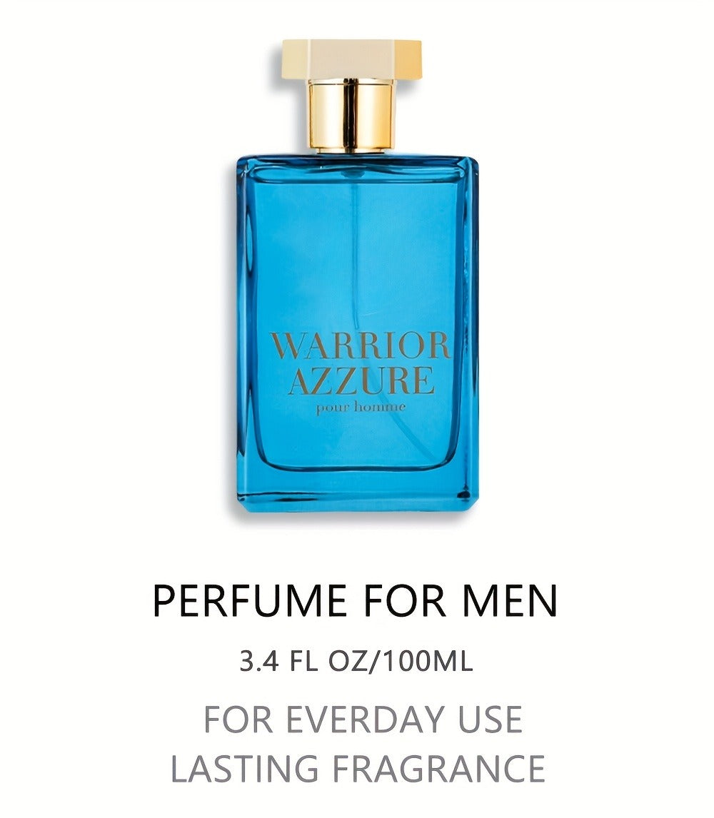 Eau de Toilette Warrior Blue 100ml Spray for Men with Single Bottle or Three-Piece Color Gift Set — image 11