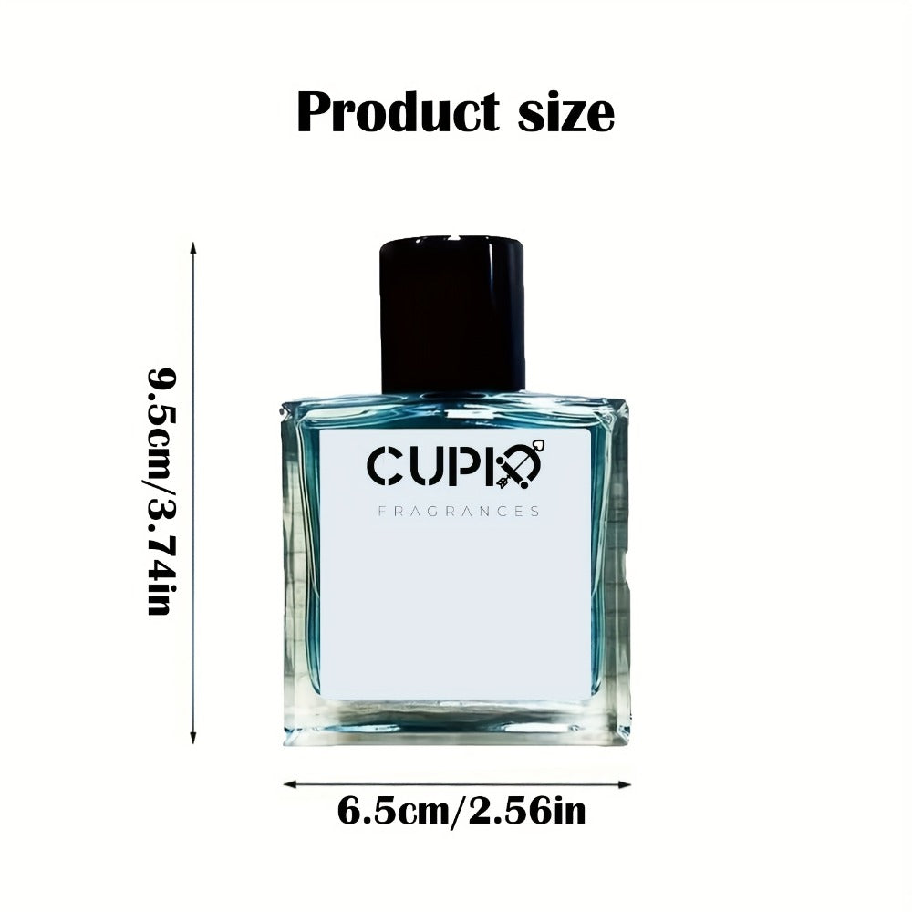 Men's Cologne CUPID 2.0 50ml Spray in Clear Square Glass Bottle with Black Cap and Single 1.69oz Selection — image 5