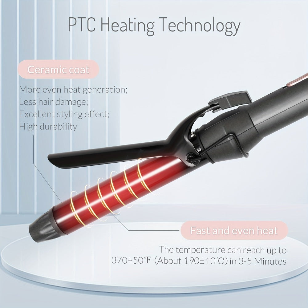 Hair Straightener & Curling Iron Set for Women, Flat Iron Straightening Brush, Anti-Scald, Precise Temperature Control — imag