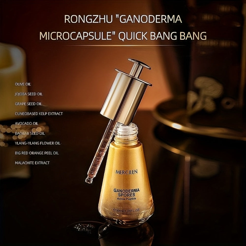 Collagen Peptide Face Oil with Ganoderma Spores & Mushroom Extract – Anti-Aging Firming Brightening Serum Oil for Radiant You
