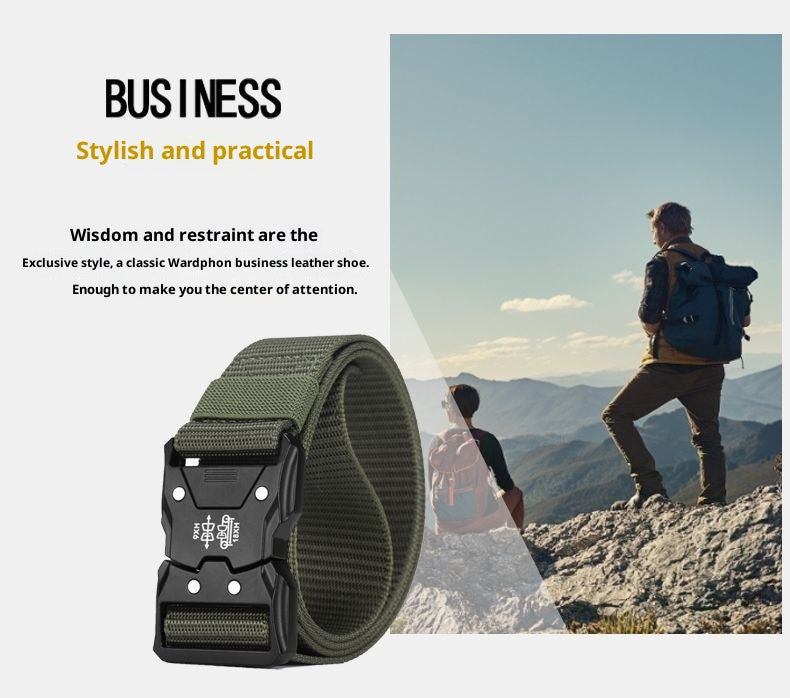 Men's Tactical Release Buckle Nylon Canvas Belt