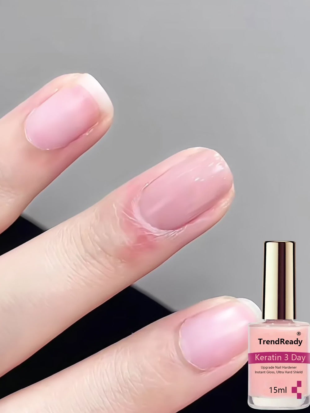 Pink-Label Nail Care Coating Two-Pack in 15 ml Square Bottles with Gold Caps and Brush Applicators — image 12