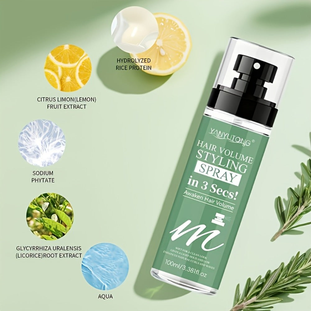 Hair Volumizing Spray 100ml Oil-Free Texturizing Instant Lift & Hold, Non-Irritating Styling Spray for Fine Flat Hair — image