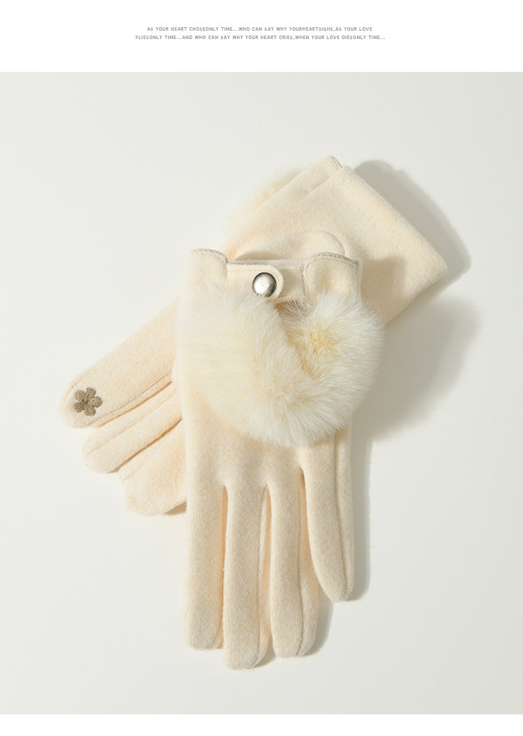 Winter New Cashmere Gloves For Women