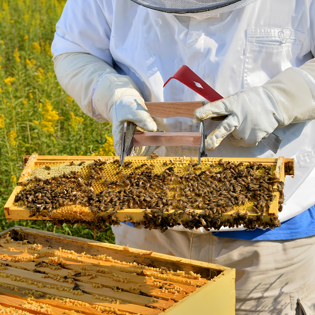 12-Piece Beekeeping Starter Kit with Veil, Gloves, Bee Smoker, Brush, Frame Grip and Hive Tools — image 5